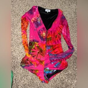 Vibrant Pink Tie-Dye One Piece